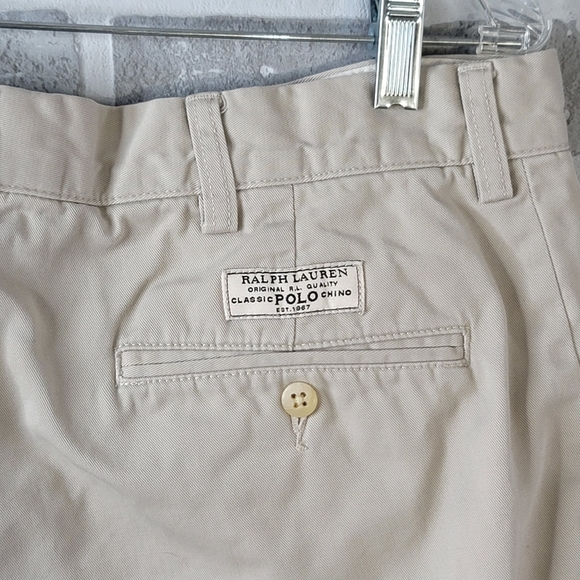 Polo By Ralph Lauren Classic Chino Khakis Tapered Leg Men's Size 34 x 30 - Picture 11 of 13